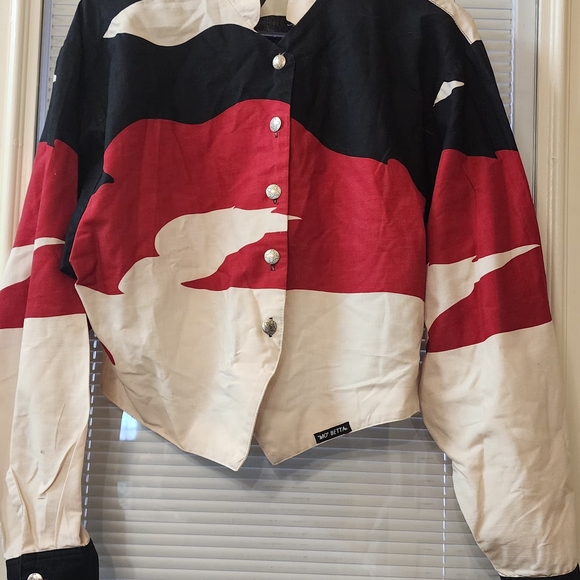 Stylish Red and Black Women's Jacket - Picture 1 of 5